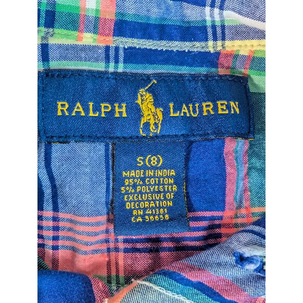 Lot Of 3 Button Down Boys Size Small Shirts Ralph Lauren Shawn White Calvin Klei